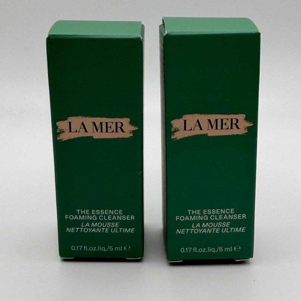 Lot of 2 La Mer The Essence Foaming Cleanser Travel Size 0.17oz 5ml Each New